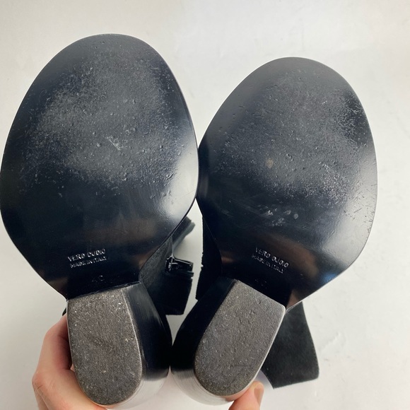 THEYSKENS THEORY Suede Wedge Ankle Boot Black - Picture 11 of 12